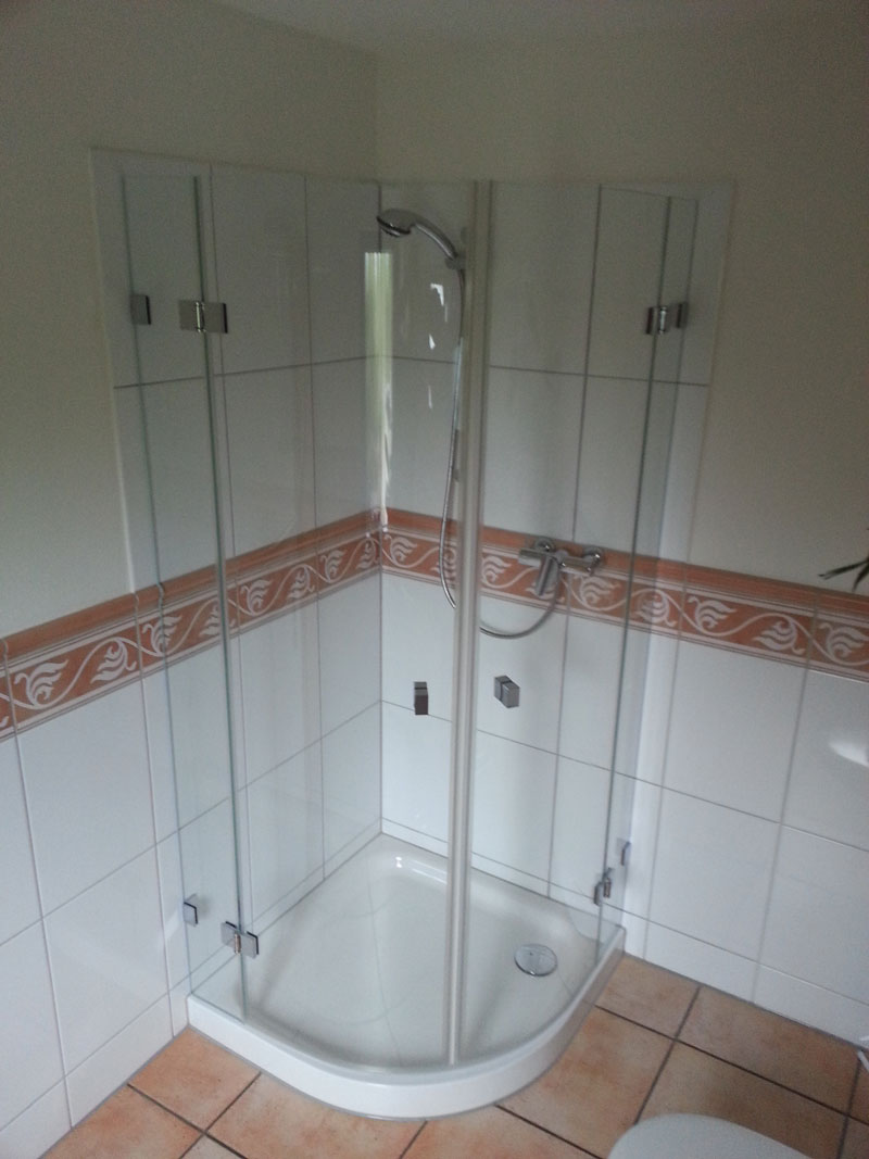 Glasdusche
