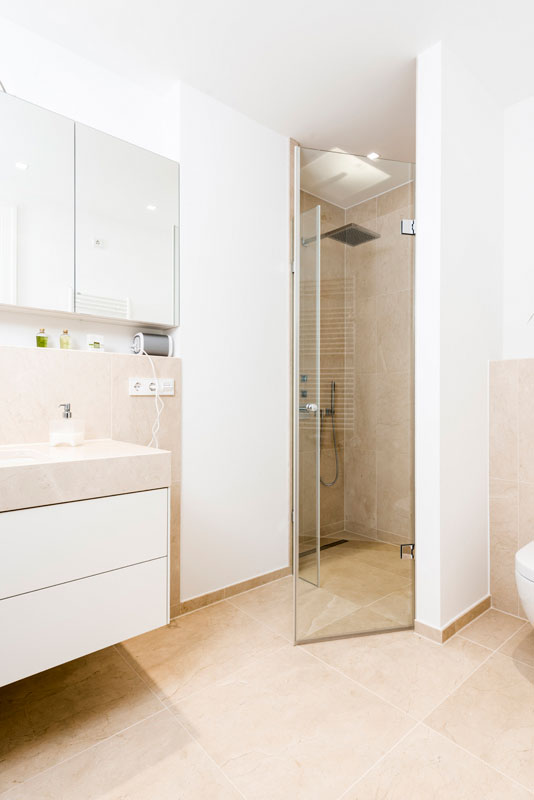 Glaswand Dusche WC